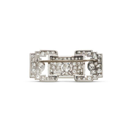 CARTIER ART DECO DIAMOND BROOCH - фото 3