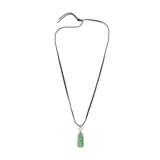 ART DECO CARVED JADE, DIAMOND AND RUBY LORGNETTE PENDANT - фото 3