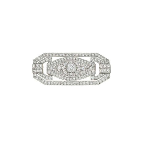 TIFFANY & CO. ART DECO DIAMOND BROOCH - photo 1