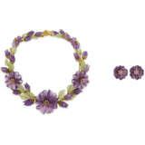 ZADORA SET OF AMETHYST, GREEN BERYL AND DIAMOND 'PANSY' JEWELRY - фото 1