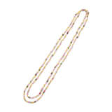BULGARI CITRINE AND TOURMALINE BEAD LONGCHAIN NECKLACE - Foto 1
