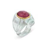 TOURMALINE AND AQUAMARINE RING - Foto 1