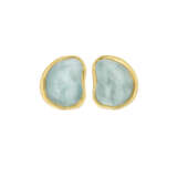 SUZANNE BELPERRON AQUAMARINE AND GOLD 'PÉPITE' EARRINGS - photo 1