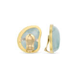 SUZANNE BELPERRON AQUAMARINE AND GOLD 'PÉPITE' EARRINGS - photo 4