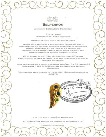 SUZANNE BELPERRON MULTI-GEM AND GOLD CLIP-BROOCH - photo 3