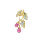 SUZANNE BELPERRON AQUAMARINE AND TOURMALINE 'LEAVES AND BERRIES' BROOCH - photo 4