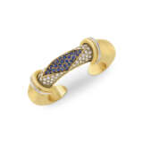 RENÉ BOIVIN SAPPHIRE AND DIAMOND 'COULISSANT' BANGLE - photo 1
