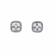 Серебряные серьги с белыми камнями Swarovski. - Покупка в один клик