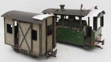 TWO ANTIQUE RAILROAD CARS