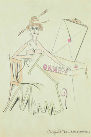 FRANCESCO CANGIULLO (NAPLES 1884 - 1977 LIVORNO) - Foto 1