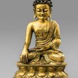 Feuervergoldete Bronze des Buddha Shakyamuni - Foto 1