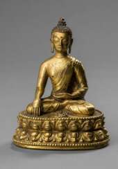 Feuervergoldete Bronze des Buddha Akshobhya