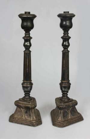 Brass candlesticks 2 pcs. Brass Antiquity At the turn of 19th -20th century - photo 2
