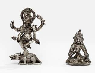 Boddhisattva und Ganesha aus Silber