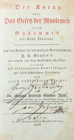 Der Koran oder Das Gesetz der Moslemen durch Muham… - photo 3