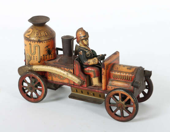 Feuerwehrauto Blech, Trade Mark Toys, made in Japa… - photo 2