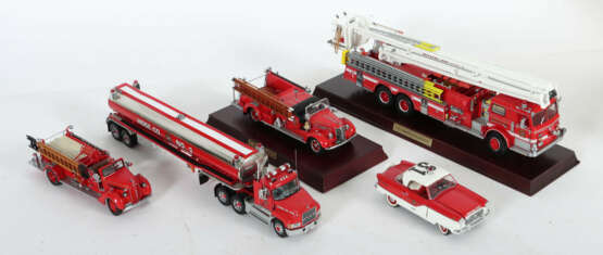 5 historische Feuerwehr-Modelle Franklin Mint, 199… - photo 1