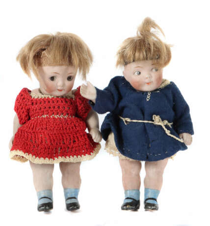 2x Puppen Googly, Biskuitporzellan, 1x 189 3/0 cm,… - photo 1