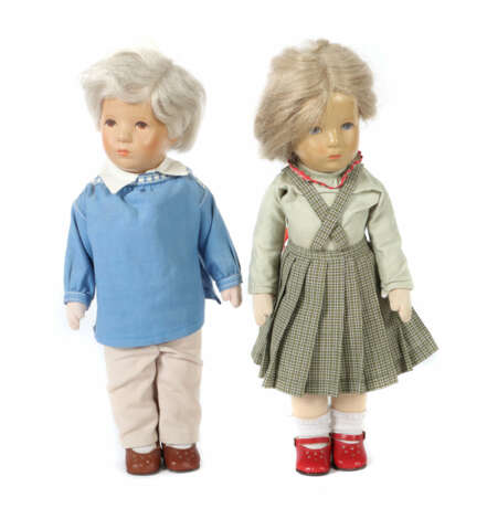 2 Puppen Käthe Kruse, ca. 1980er Jahre, Kunsstoffk… - photo 1
