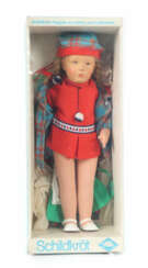 Puppe Käthe Kruse, ca. 1960er Jahre, bemalter Papp…