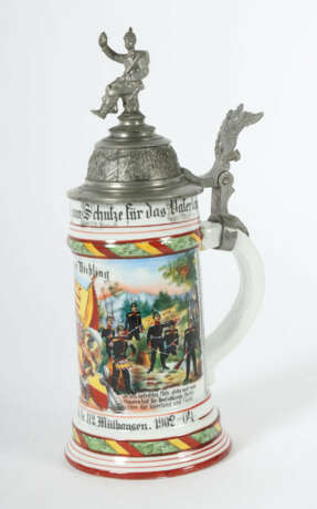 Reservistenkrug Porzellan, 0,5 l, Infanterie-Regim… - photo 2