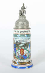 Reservistenkrug Porzellan, 0,5 l, polychrom lithog…