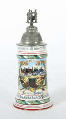 Reservistenkrug Porzellan, 0,5 l, polychrom lithog…