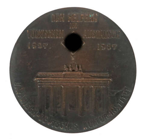 Preismedaille große Bronzegussmedaillie 1937, des … - photo 1