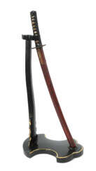 Katana Japan, 19. Jh., dazu ein schwarz lackierter…