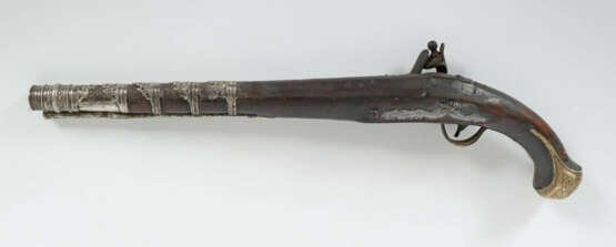 Steinschloss-Pistole um 1800, runder, glatter Lauf… - photo 2