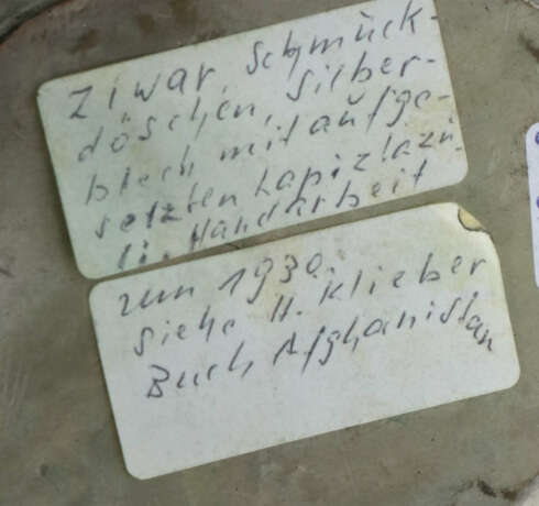 4 Ziwar Schmuckdöschen Afghanistan 1920/30, Silber… - фото 2