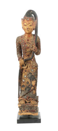 Holzfigur ''Mutter Erde'' Burma, 18. Jh., Holz ges… - Foto 1