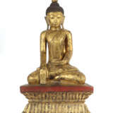 Buddha Shakyamuni Burma, Mitte 20. Jh., Holz, gesc… - фото 1