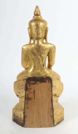 Buddha Shakyamuni Burma, Mitte 20. Jh., Holz, gesc… - photo 2