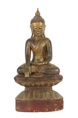 Buddha Shakyamuni Burma, Mitte 20. Jh., Holz, gesc… - photo 1