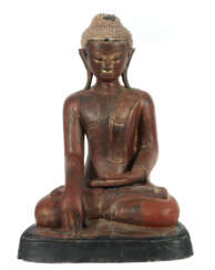 Buddha Burma, 2. Drittel 20. Jh., Lacquerware, sch…