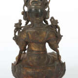 Guanyin China, ca. 15. Jh., Bronze, Reste einer al… - Foto 3