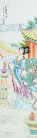 2 Porzellantafeln China, Mitte 20. Jh., Porzellan,… - photo 2