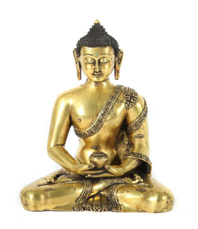 Buddha Shakyiamuni China, 19. Jh., Bronze, feuerve… - photo 1