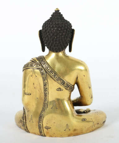 Buddha Shakyiamuni China, 19. Jh., Bronze, feuerve… - photo 2