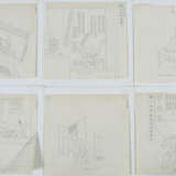 Künstler des 20. Jh. China, Tusche/Papier, 6 Zeich… - photo 1