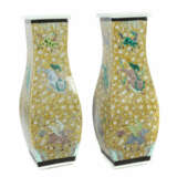 Vierkant Vasenpaar China, Qing Dynastie, Porzellan… - photo 1
