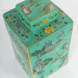 Vierkant Deckelvase China, Qing Dynastie, Weißporz… - photo 2