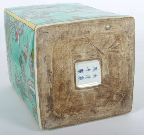 Vierkant Deckelvase China, Qing Dynastie, Weißporz… - photo 3