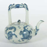 Teekanne China, 19. Jh., Porzellan, blaue Untergla… - photo 2