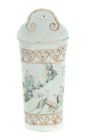 Wandvase China, Anfang 20. Jh., Porzellan, abgefla… - фото 1