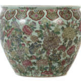 Großer Cachepot China, 20. Jh., Porzellan, dickwan… - photo 1