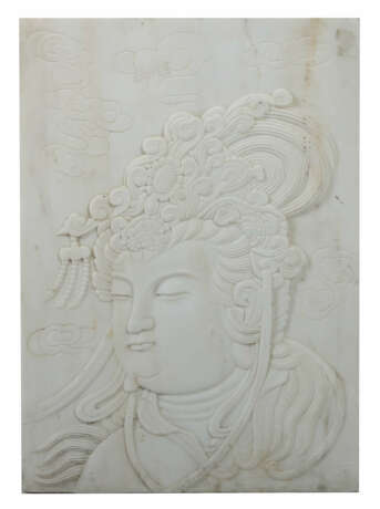 Guanyin-Ganzfigurenrelief China, 20. Jh., weiße Ma… - photo 1