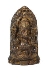 Ganesha Indien, um 1900, Bronze, Reste einer Vergo…
