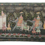 Seidenstoffbild Indien, 2. Hälfte 20. Jh., Gouache… - photo 1